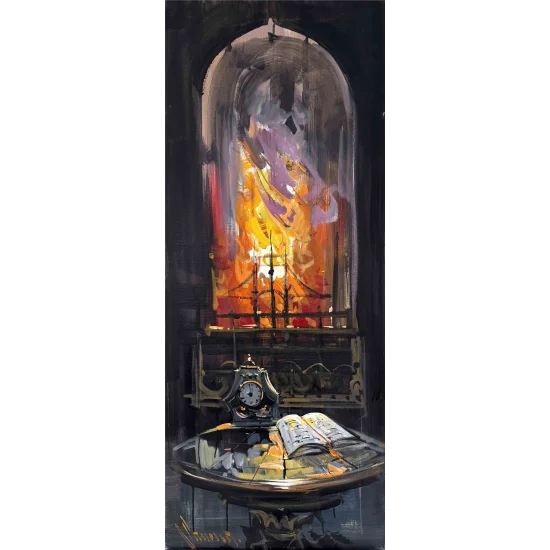 Geceye Kazınan Dakikalar Yağlı Boya Tablosu