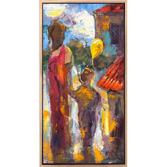 Geleceğe Bakan Çocuk Yağlı Boya Tablosu