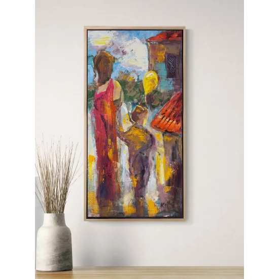 Geleceğe Bakan Çocuk Yağlı Boya Tablosu