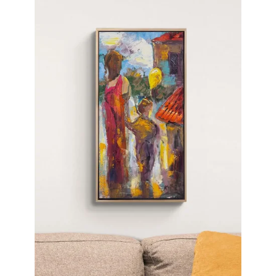 Geleceğe Bakan Çocuk Yağlı Boya Tablosu