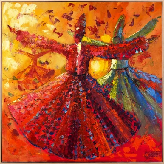 Gelincik Semazen Yağlı Boya Tablosu