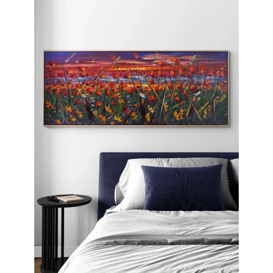 Evening in the Poppy Field Oil Painting