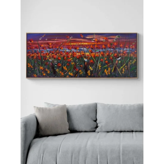 Evening in the Poppy Field Oil Painting