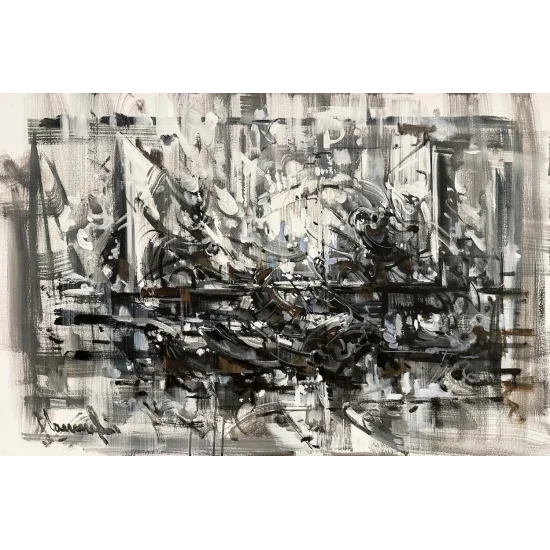 Gizemli Akış Yağlı Boya Tablosu