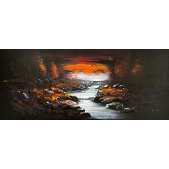 Mysterious Forest Oil Painting