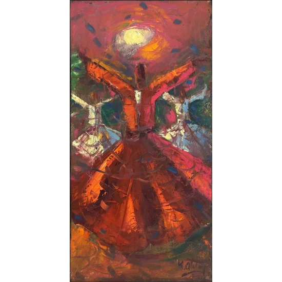 Hands Raised to the Sky Oil Painting