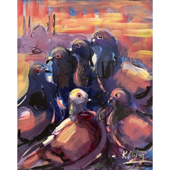 Gökyüzünün Elçileri Yağlı Boya Tablosu