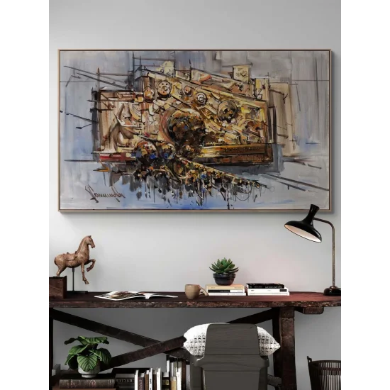 Gri Senfoni Yağlı Boya Tablosu