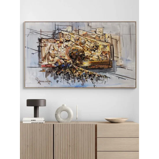 Gri Senfoni Yağlı Boya Tablosu