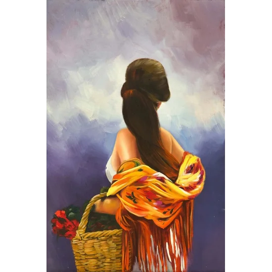 Beautiful with Roses Oil Painting