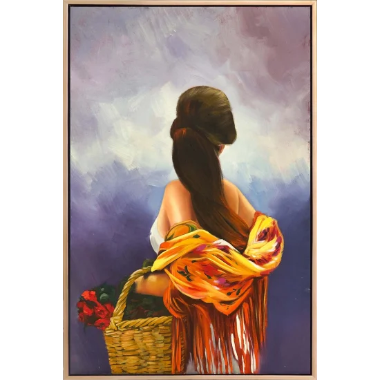 Güllü Güzel Yağlı Boya Tablosu