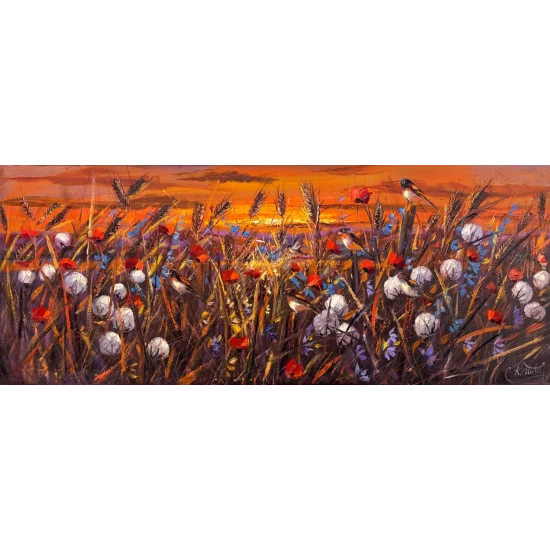 Whispers at Sunset Oil Painting