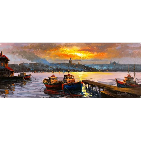 Gün Batımının Fısıltısı Yağlı Boya Tablosu