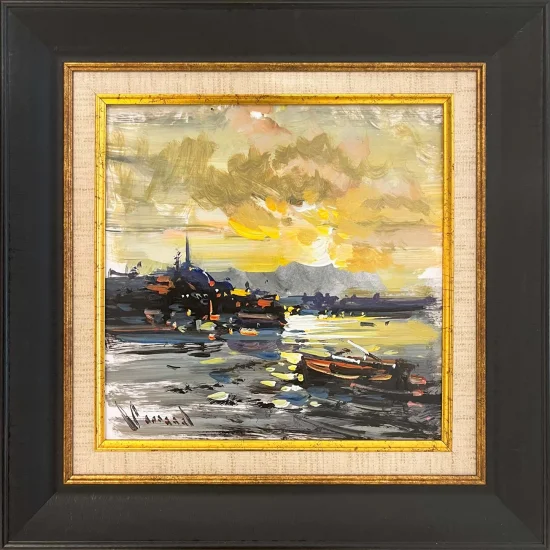 End of the Day Bosphorus Oil Painting