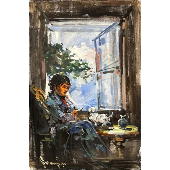 Gündelik Hayatın Zarafeti Yağlı Boya Tablosu