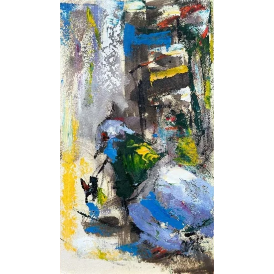 Güvercin Dokunuşu Yağlı Boya Tablosu