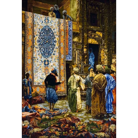 Halı Tüccarı El Dokuma Tablosu