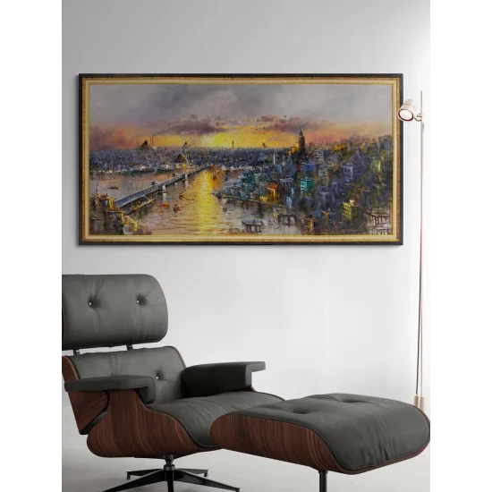 Haliç’in Altın Saati Yağlı Boya Tablosu