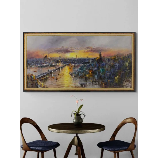 Haliç’in Altın Saati Yağlı Boya Tablosu