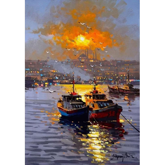 Haliç’te Sessizlik Yağlı Boya Tablosu