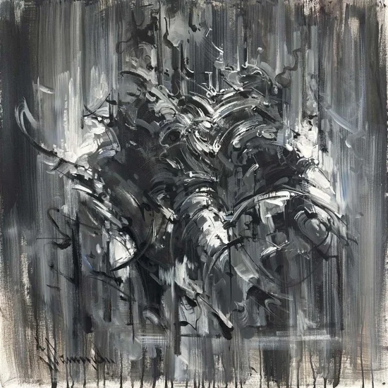 The Geometry of Motion Oil Painting