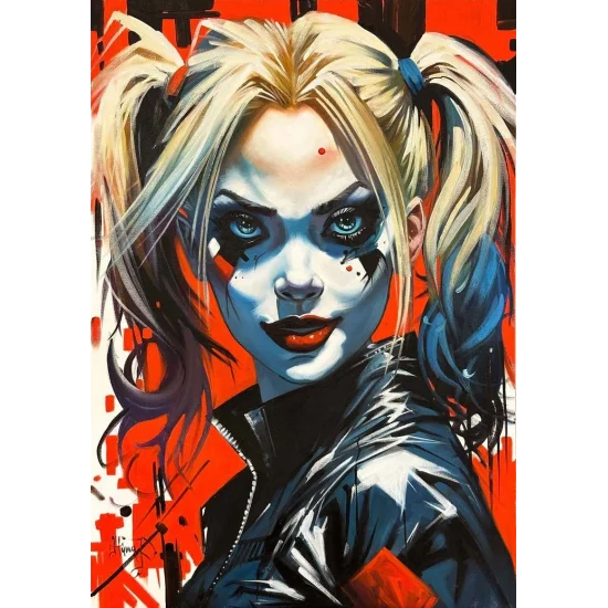 The World of Harley Quinn Oil Painting