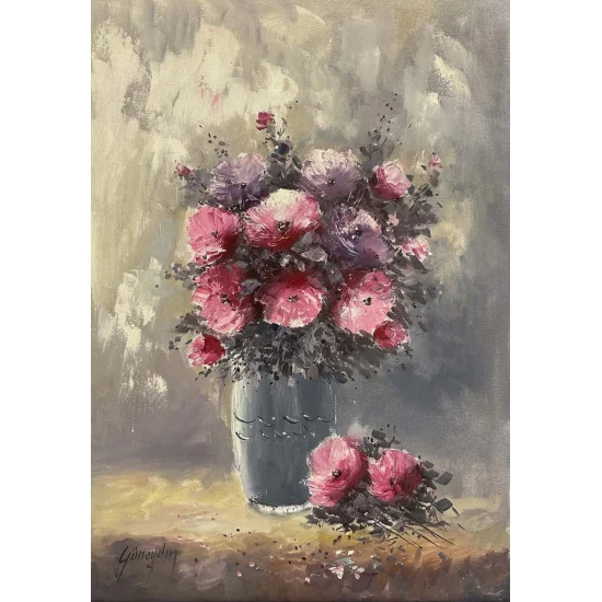 Hatıraların Buketi Yağlı Boya Tablosu