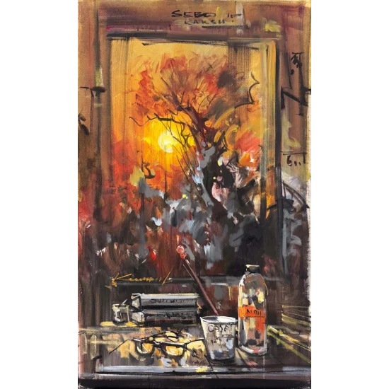 Hatıralı Masa Yağlı Boya Tablosu