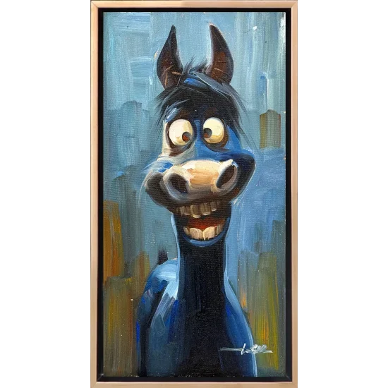 The Excited Donkey Oil Painting