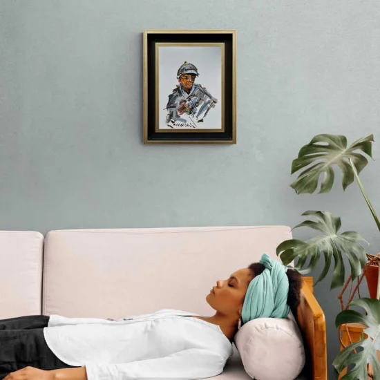 Hoca ve Köpeği Yağlı Boya Tablosu