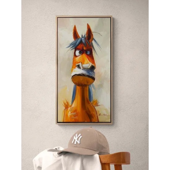 Huysuz At Yağlı Boya Tablosu