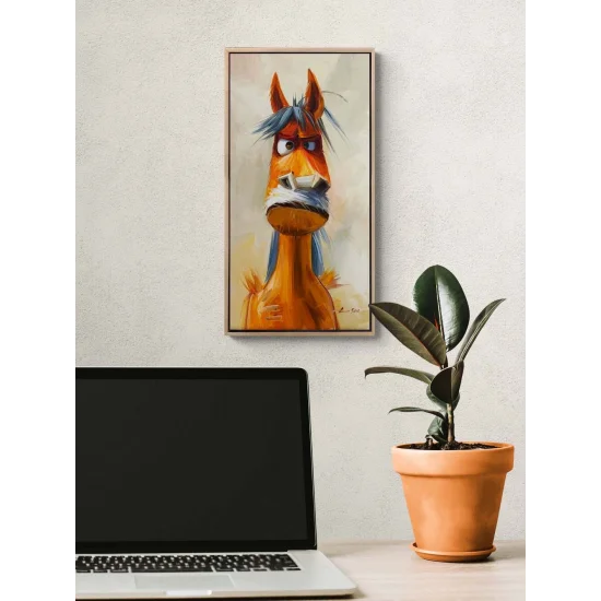 Huysuz At Yağlı Boya Tablosu