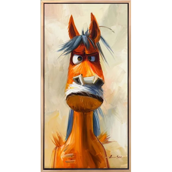 Huysuz At Yağlı Boya Tablosu