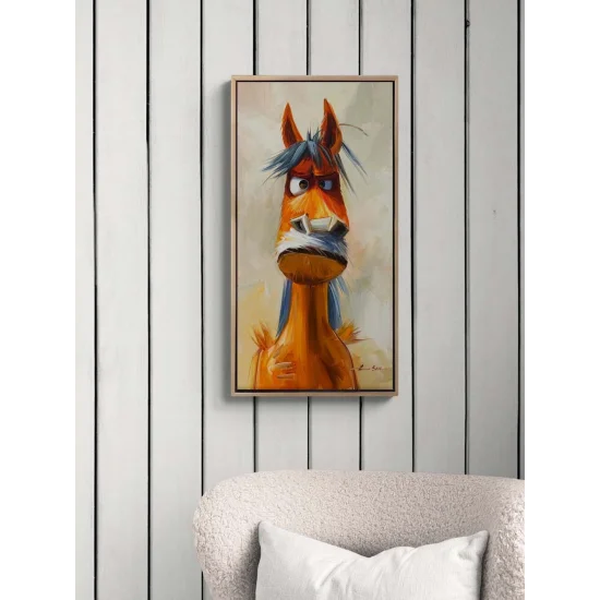 Huysuz At Yağlı Boya Tablosu