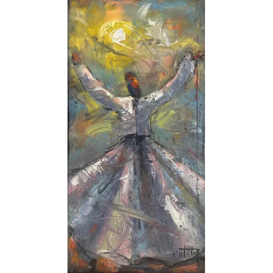 İçimdeki Semâ Yağlı Boya Tablosu