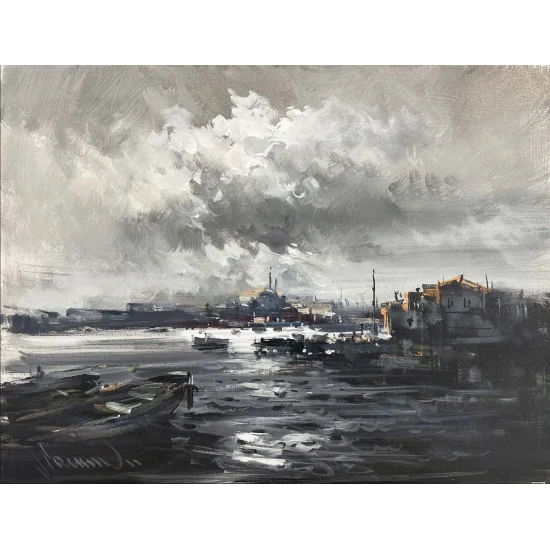 İki Kıtanın Hikayesi Yağlı Boya Tablosu