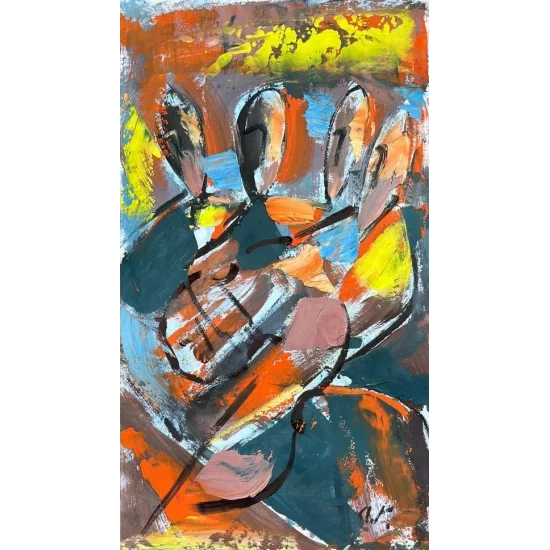 İnsan Formları Yağlı Boya Tablosu