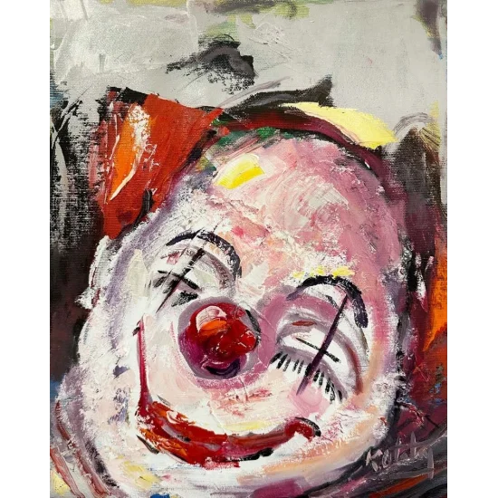 İronik Hüzün Yağlı Boya Tablosu