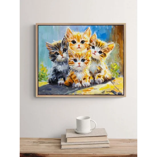 Cats in the Path of Light Oil Painting