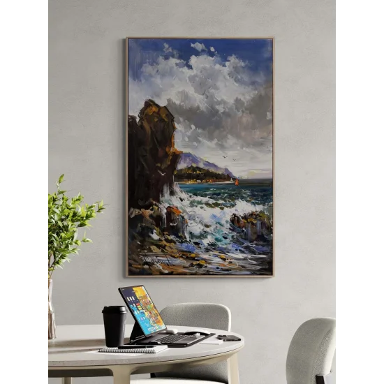 Işığın Kıyısında Yağlı Boya Tablosu