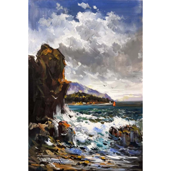 Işığın Kıyısında Yağlı Boya Tablosu