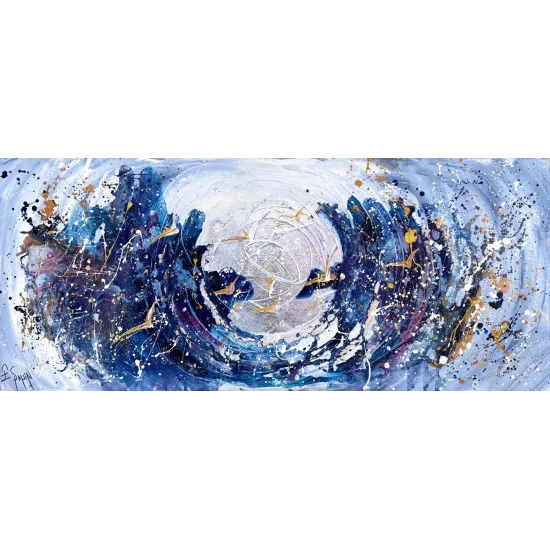 Birds Flying with Light Oil Painting