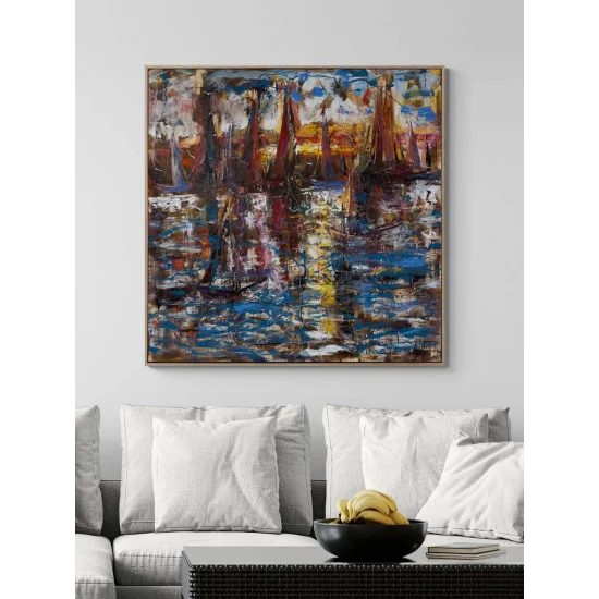 İstanbulda Kuşların Şarkısı Yağlı Boya Tablosu