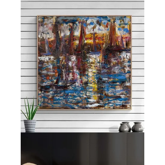 İstanbulda Kuşların Şarkısı Yağlı Boya Tablosu