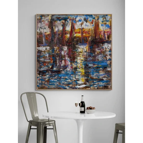 İstanbulda Kuşların Şarkısı Yağlı Boya Tablosu