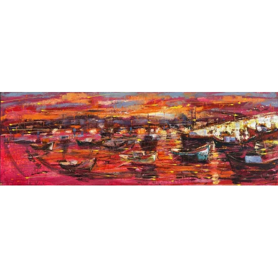 İstanbul Kızılı Yağlı Boya Tablosu