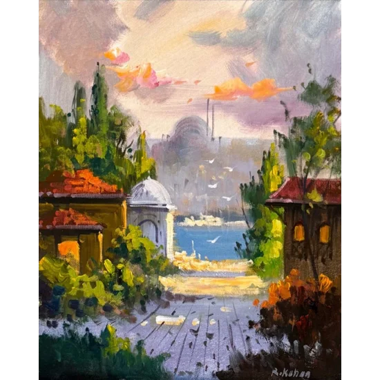 İstanbulun Sessizliği Yağlı Boya Tablosu