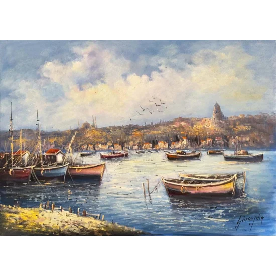 İstanbul’a Doğan Huzur Yağlı Boya Tablosu