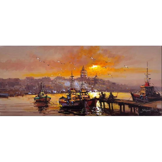 İstanbul’un Işıltısı Yağlı Boya Tablosu