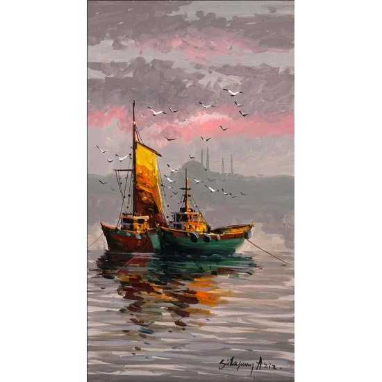 İstanbul’un Sedefli Suları Yağlı Boya Tablosu